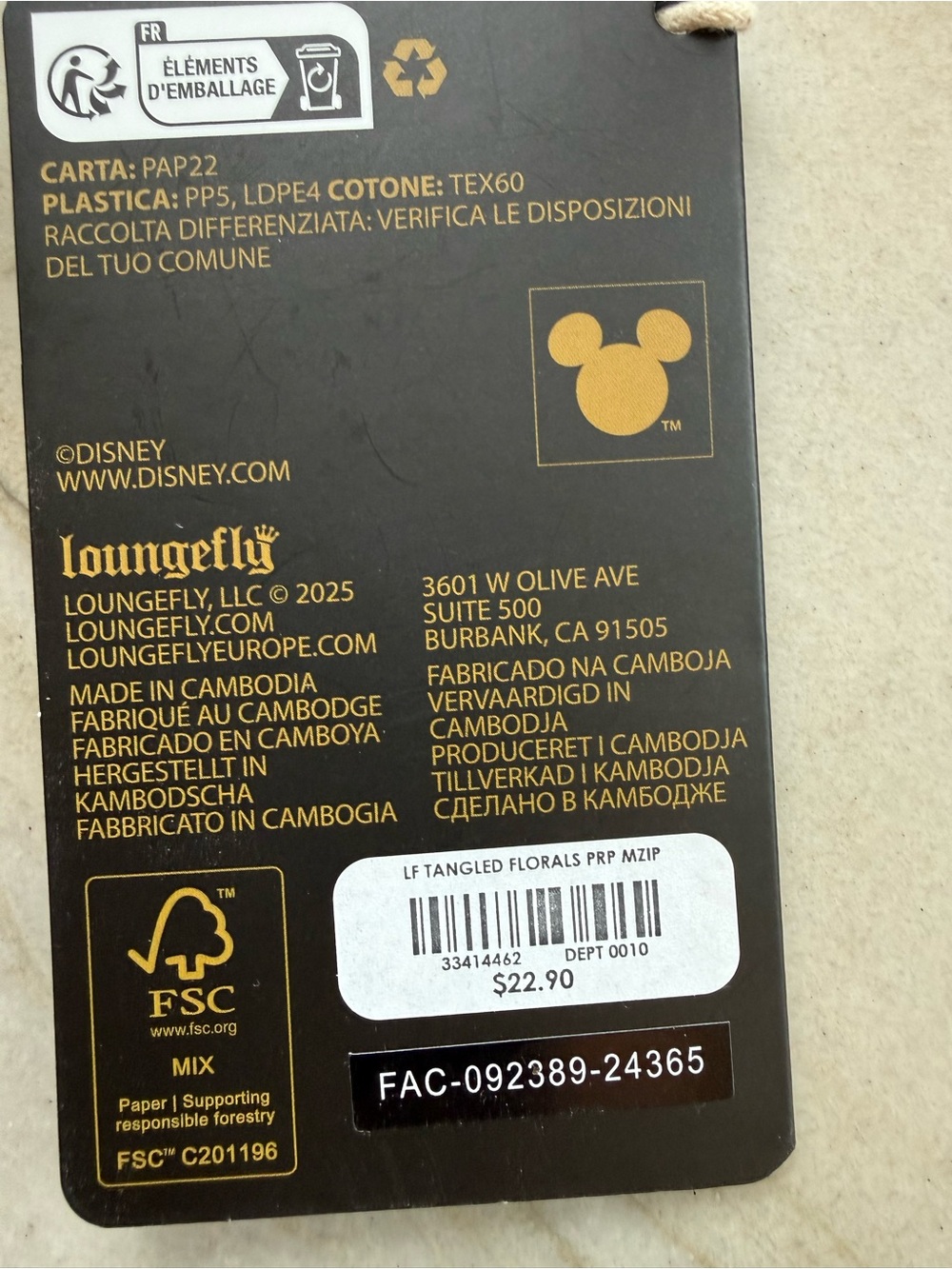 Loungefly Tangled Hardtag Zip Wallet, NWT - Picture 4 of 4